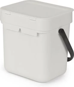 Brabantia Sort & Go Aanrecht Afvalbakje - 3 L - Light Grey -Brabantia 1024x1200