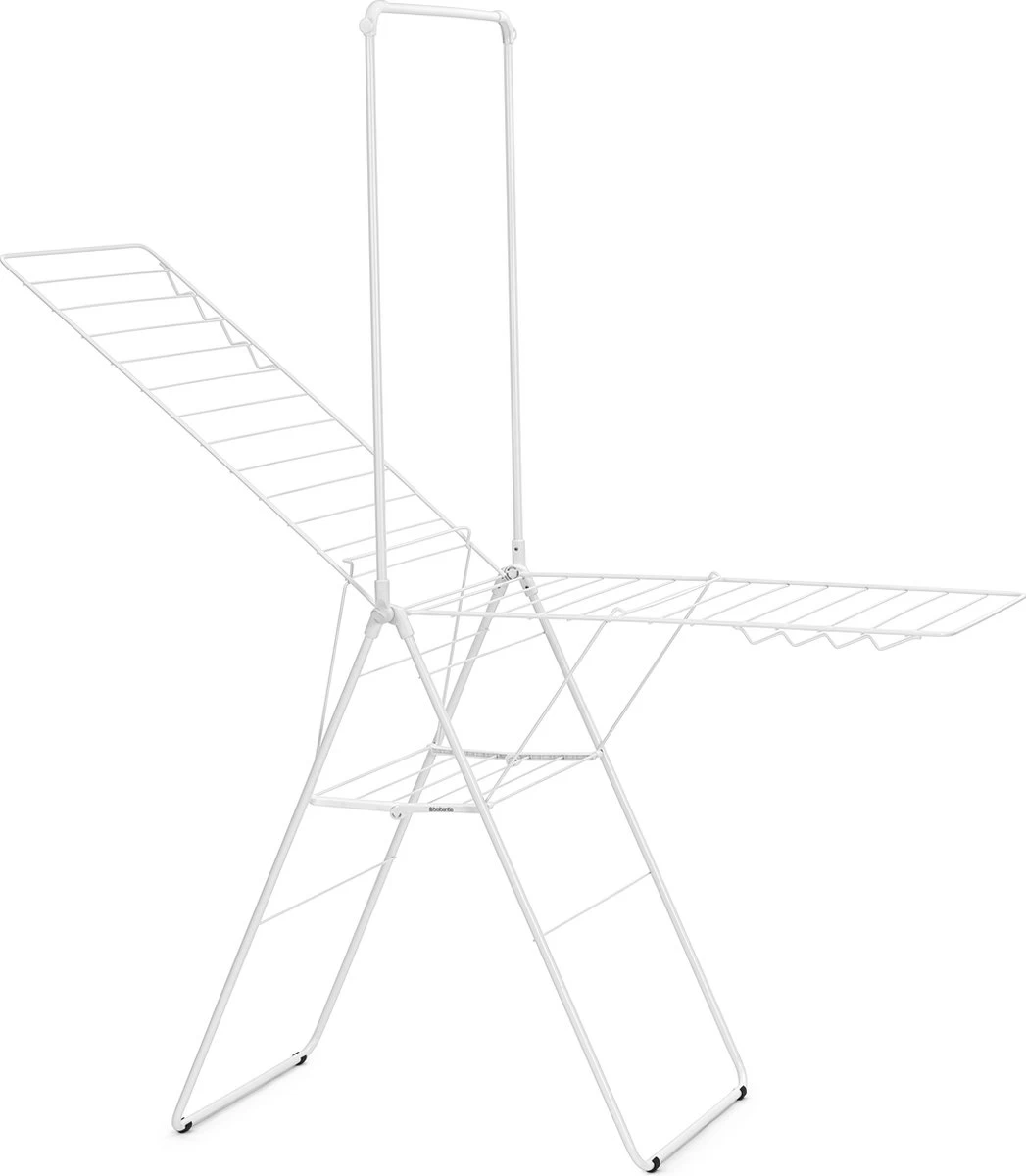 Brabantia HangOn Droogrek Inklapbaar - 25 Meter - Met Stang - White 6 Brabantia HangOn Droogrek Inklapbaar - 25 Meter - Met Stang - White - Afbeelding 4