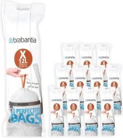 Brabantia PerfectFit Vuilniszakken - 10/12 L - Code X - 12 Rollen X 20 Stuks