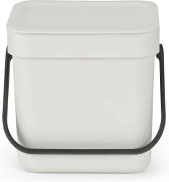 Brabantia Sort & Go Aanrecht Afvalbakje - 3 L - Light Grey -Brabantia 1117x1200