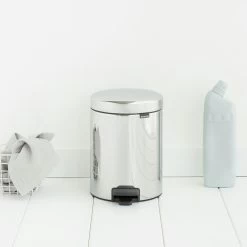 Brabantia Pedaalemmer NewIcon 5 Liter Brilliant Steel 9 Brabantia Pedaalemmer NewIcon 5 Liter Brilliant Steel -Brabantia 1126211
