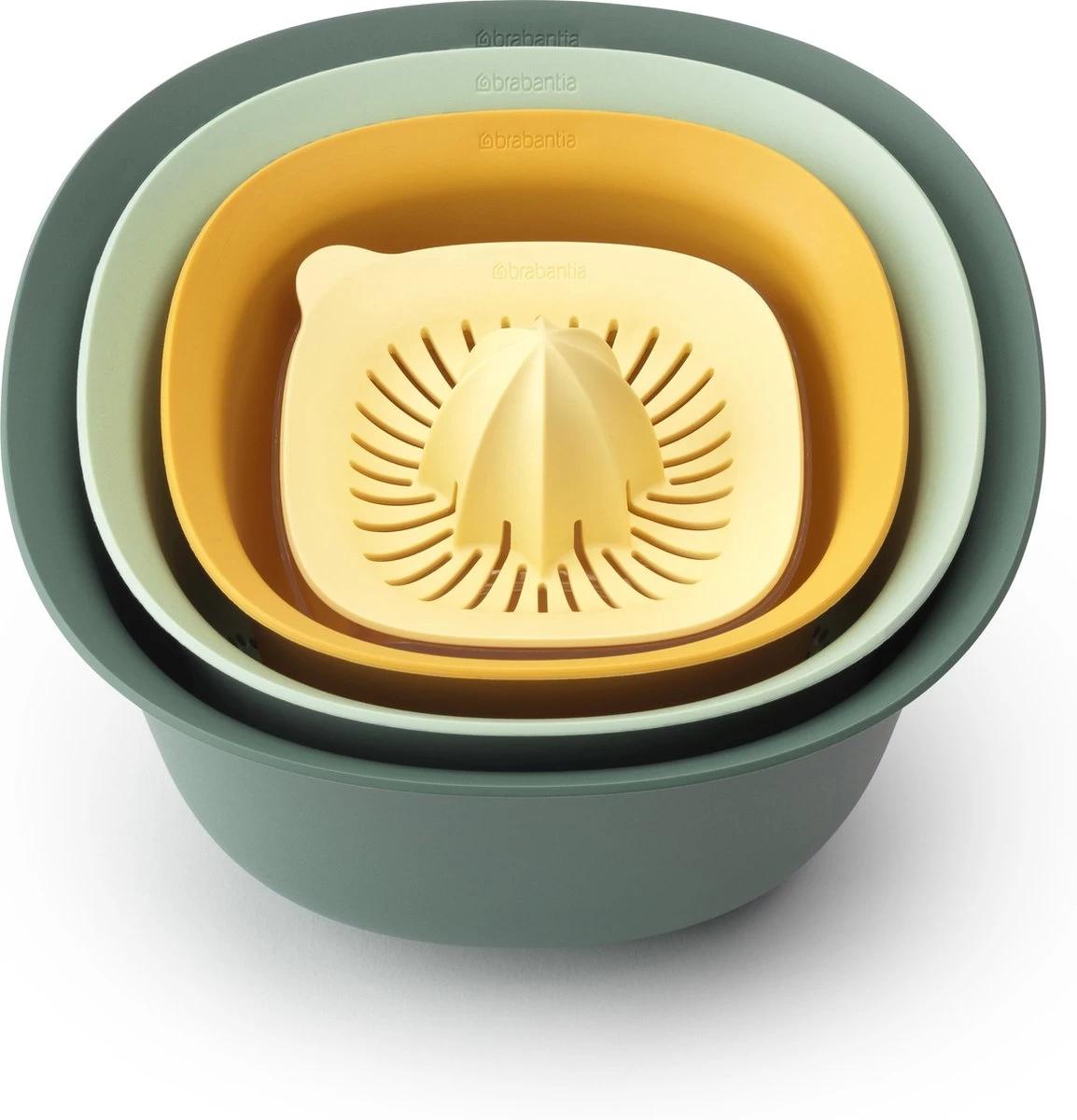 Brabantia Tasty+ Mengkom Set Van 4 – Met Vergiet En Citruspers - Mixed Colours 3 Brabantia Tasty+ Mengkom Set Van 4 – Met Vergiet En Citruspers - Mixed Colours