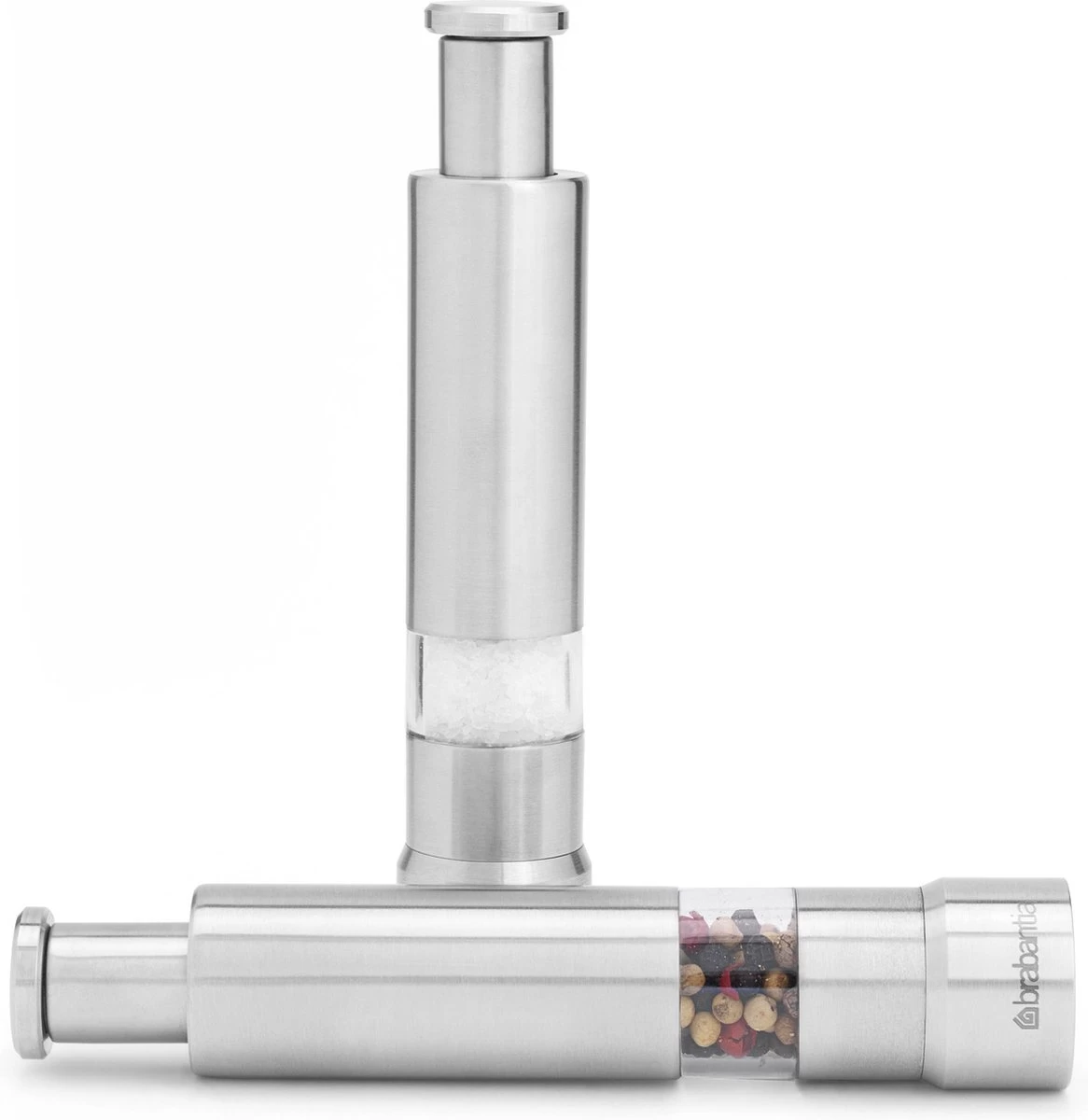 Brabantia Zout En Pepermolen Set - Matt Steel 3 Brabantia Zout En Pepermolen Set - Matt Steel