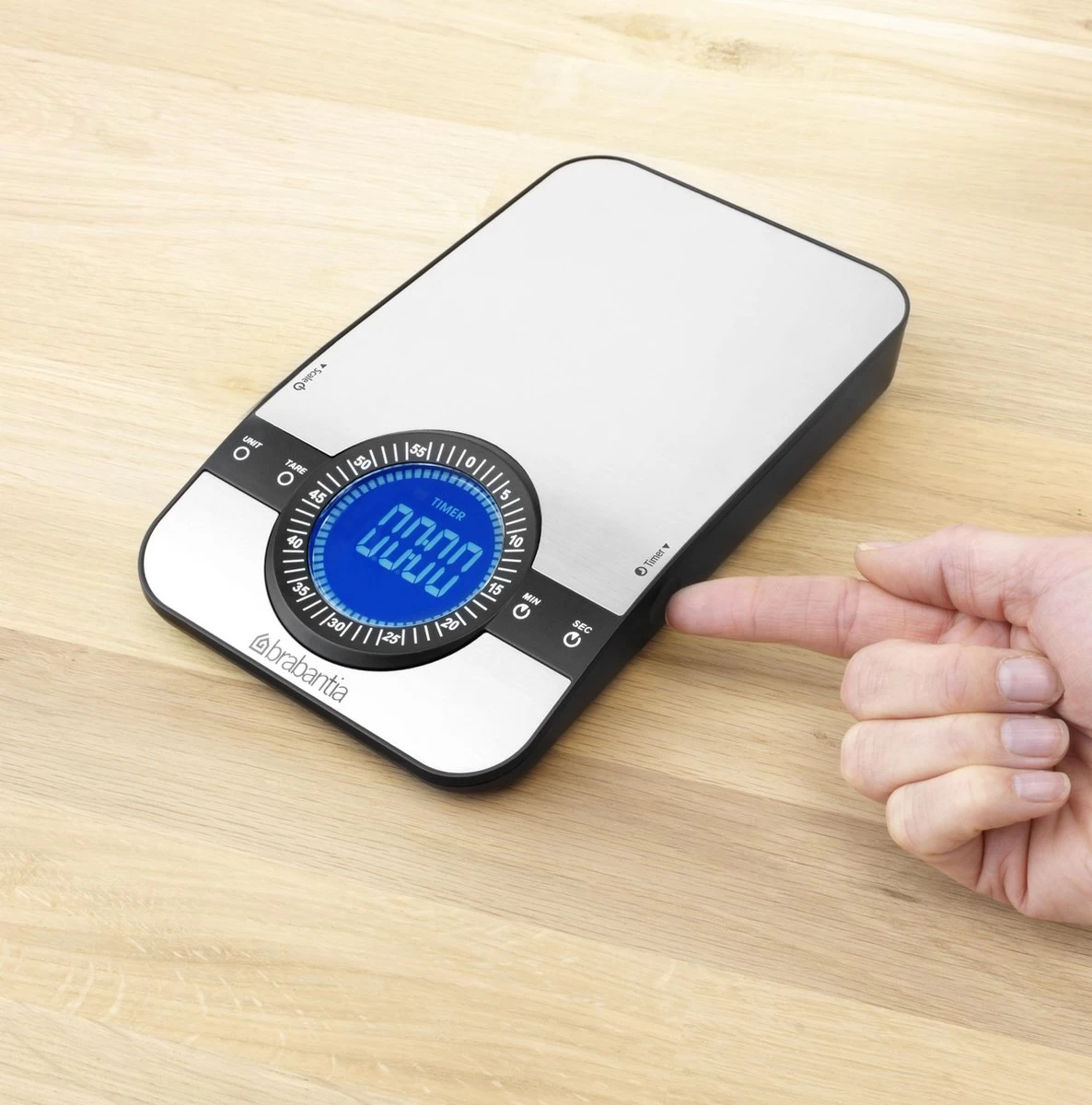 Brabantia Profile Keukenweegschaal - Rechthoekig - Met Kookwekker - RVS 20 Brabantia Profile Keukenweegschaal - Rechthoekig - Met Kookwekker - RVS - Afbeelding 18