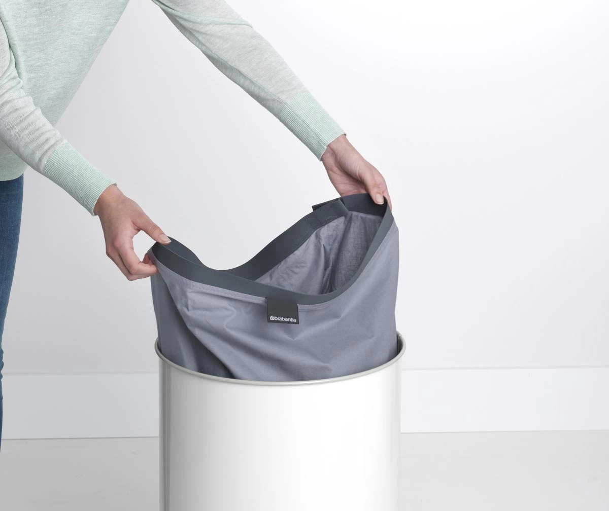 Brabantia Wasmand Met Deksel - 60 L - White / Kurken Deksel 5 Brabantia Wasmand Met Deksel - 60 L - White / Kurken Deksel - Afbeelding 3