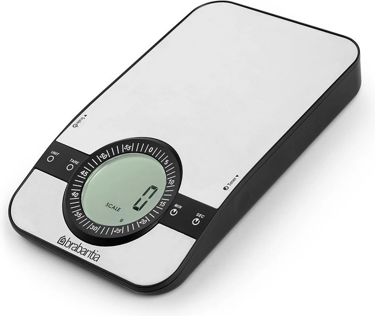 Brabantia Profile Keukenweegschaal - Rechthoekig - Met Kookwekker - RVS 5 Brabantia Profile Keukenweegschaal - Rechthoekig - Met Kookwekker - RVS - Afbeelding 3