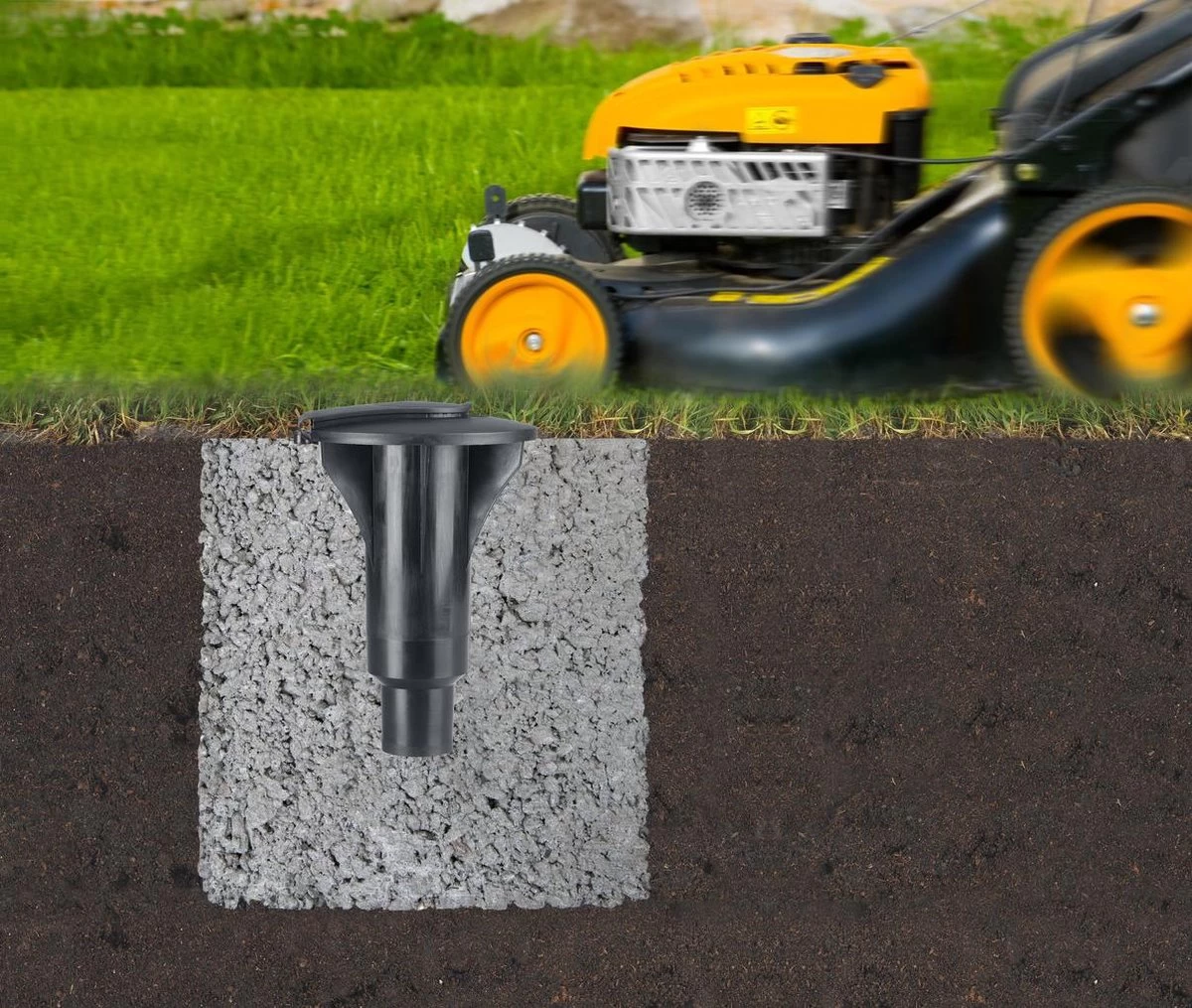 Brabantia Lift-O-Matic Advance Droogmolen Met Kunststof Betonanker, Beschermhoes En Wasknijpertasje - 60 M - Metallic Grey 6 Brabantia Lift-O-Matic Advance Droogmolen Met Kunststof Betonanker, Beschermhoes En Wasknijpertasje - 60 M - Metallic Grey - Afbeelding 4