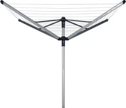 Brabantia Lift-O-Matic Advance Droogmolen Met Grondanker, Beschermhoes En Wasknijpertasje - 50 M - Metallic Grey 33 Brabantia Lift-O-Matic Advance Droogmolen Met Grondanker, Beschermhoes En Wasknijpertasje - 50 M - Metallic Grey -Brabantia 1200x1027