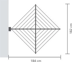 Brabantia WallFix Wanddroger - Met Beschermhoes - 24 M - Metallic Grey -Brabantia 1200x1037 1