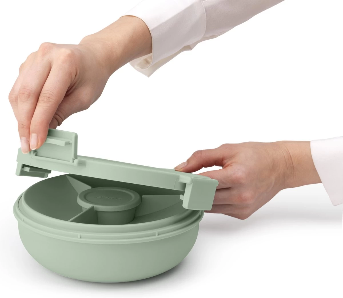 Brabantia Make & Take Salade Lunchbox - 1,3 L - Kunststof - Jade Green 7 Brabantia Make & Take Salade Lunchbox - 1,3 L - Kunststof - Jade Green - Afbeelding 5