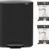 Brabantia Bo Prullenbak - 60 L - Met 80 Vuilniszakken - Matt Black -Brabantia 1200x1060