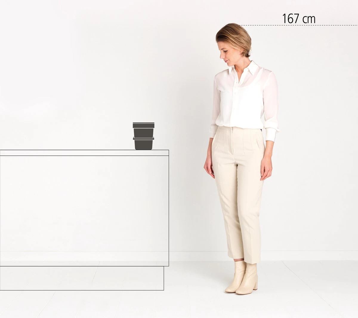 Brabantia Sort & Go Aanrecht Afvalbakje - 3 L - Jade Green 6 Brabantia Sort & Go Aanrecht Afvalbakje - 3 L - Jade Green - Afbeelding 4