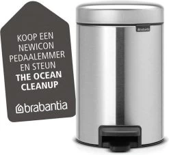 Brabantia NewIcon Prullenbak - 3 L - Matt Steel -Brabantia 1200x1103