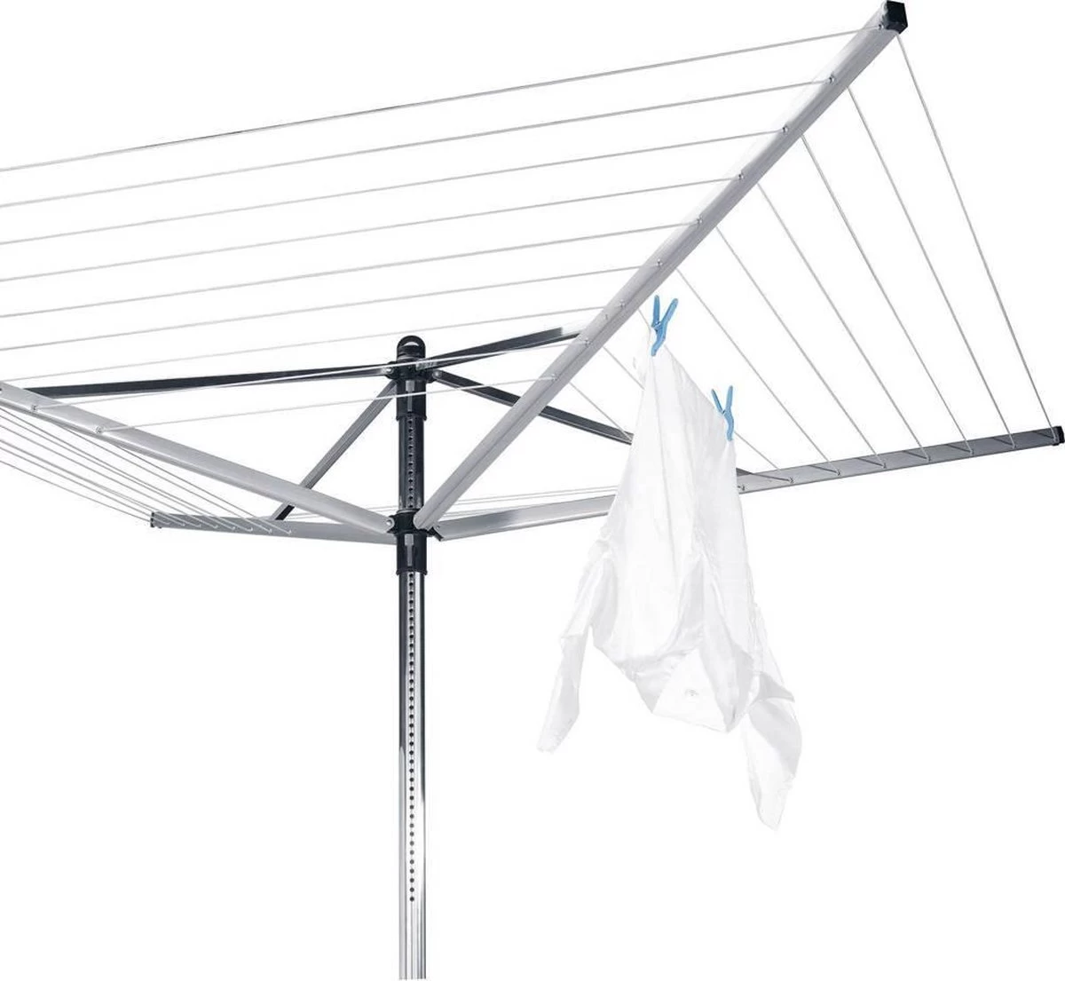 Brabantia Lift-O-Matic Droogmolen Met Grondanker - 50 M - Metallic Grey 4 Brabantia Lift-O-Matic Droogmolen Met Grondanker - 50 M - Metallic Grey - Afbeelding 2