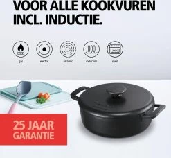 BRABANTIA THE DUTCH Gietijzeren Braadpan - Ø 28cm - MAT Zwart - Inductie 11 BRABANTIA THE DUTCH Gietijzeren Braadpan - Ø 28cm - MAT Zwart - Inductie -Brabantia 1200x1107