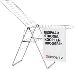 Brabantia HangOn Droogrek Inklapbaar - 25 Meter - Metallic Grey -Brabantia 1200x1110