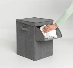 Brabantia Wasmand Met Deksel - Stapelbaar - 35 L - Pepper Black -Brabantia 1200x1120 2