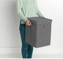 Brabantia Wasmand Met Deksel - Stapelbaar - 35 L - Pepper Black -Brabantia 1200x1120 3