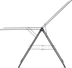 Brabantia Droogrek Inklapbaar T Model - Met Wasknijpertasje - 20 M - Matt Black -Brabantia 1200x1134 1