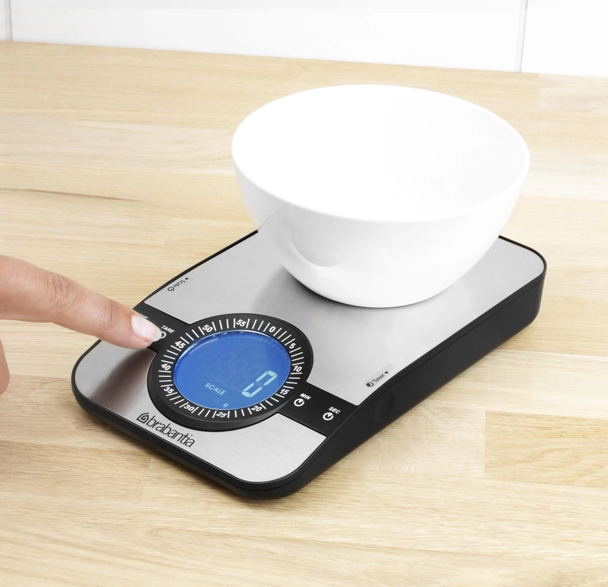 Brabantia Profile Keukenweegschaal - Rechthoekig - Met Kookwekker - RVS 9 Brabantia Profile Keukenweegschaal - Rechthoekig - Met Kookwekker - RVS - Afbeelding 7