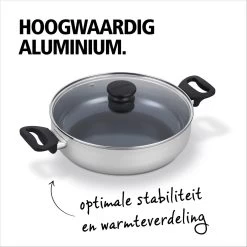 BRABANTIA INDU+ Hapjespan - Keramische Antiaanbaklaag - Met Deksel - Ø 28 Cm - Inductie - Pfas Vrij -Brabantia 1200x1200 125