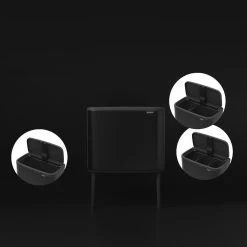 Brabantia Bo Touch Bin 11+23 Liter - Mat Zwart - -Brabantia 1200x1200 189