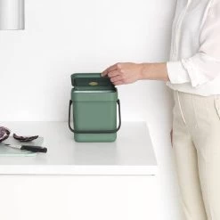 Brabantia Sort & Go Aanrecht Afvalbakje - 3 L - Fir Green -Brabantia 1200x1200 209