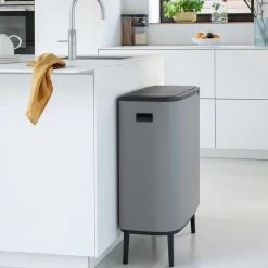Brabantia - Bo Touch Bin Hi 2 X 30 L Mineral C Grey -Brabantia 1200x1200 241