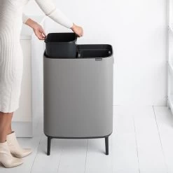 Brabantia - Bo Touch Bin Hi 2 X 30 L Mineral C Grey -Brabantia 1200x1200 243