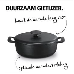 BRABANTIA THE DUTCH Gietijzeren Braadpan - Ø 28cm - MAT Zwart - Inductie 10 BRABANTIA THE DUTCH Gietijzeren Braadpan - Ø 28cm - MAT Zwart - Inductie -Brabantia 1200x1200 27
