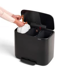 Brabantia Bo Prullenbak - 3 X 11 L - Matt Black -Brabantia 1200x1200 270
