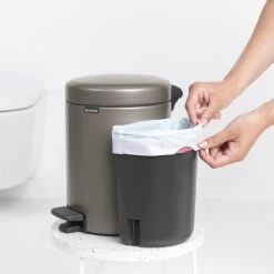 Brabantia NewIcon Prullenbak - 2 X 2 L - Platinum -Brabantia 1200x1200 278