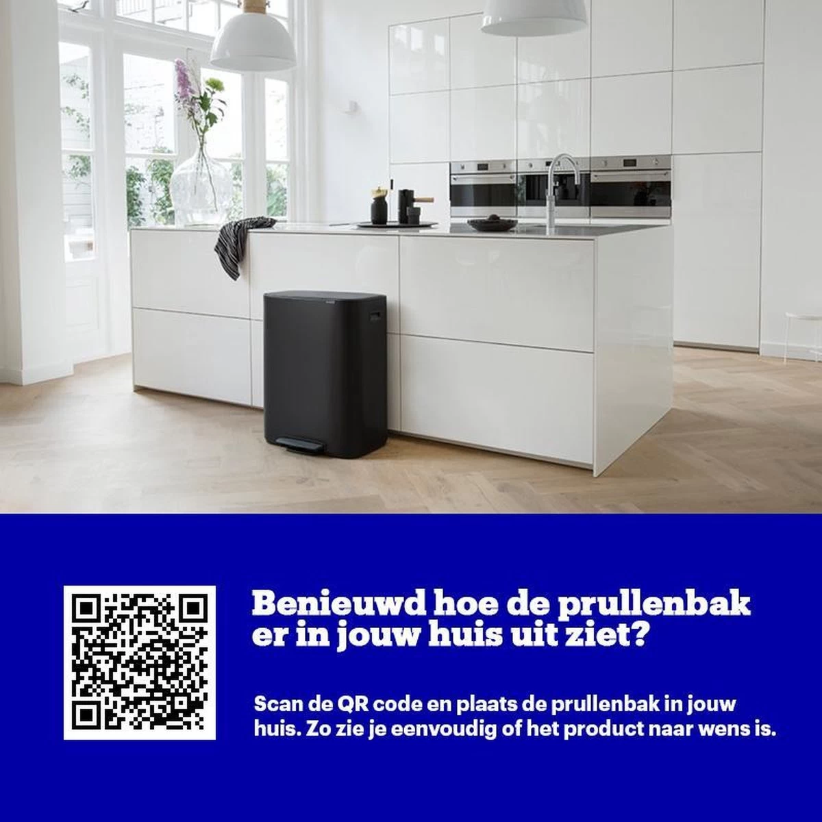 Brabantia Bo Prullenbak - 60 L - Matt Black 14 Brabantia Bo Prullenbak - 60 L - Matt Black - Afbeelding 12