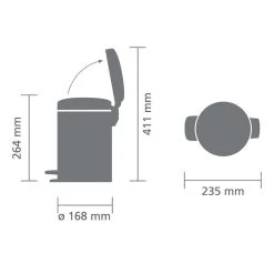 Brabantia NewIcon Prullenbak - 3 L - Brilliant Steel 12 Brabantia NewIcon Prullenbak - 3 L - Brilliant Steel -Brabantia 1200x1200 341
