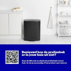 Brabantia Bo Prullenbak - 2 X 30 L - Matt Black -Brabantia 1200x1200 346