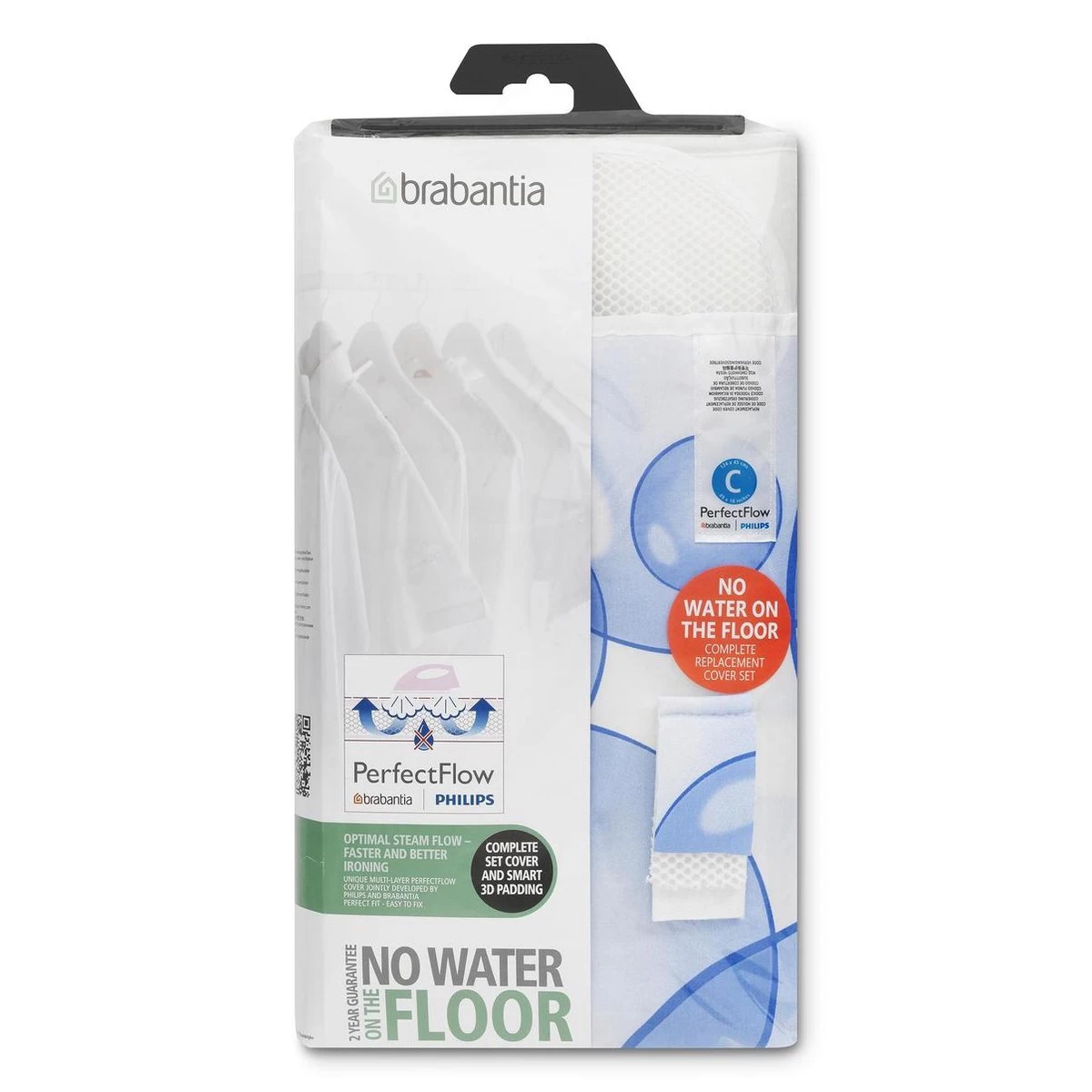Brabantia Perfect Flow Strijkplankhoes C - 124 X 45 Cm - Bubbles - Complete Set 5 Brabantia Perfect Flow Strijkplankhoes C - 124 X 45 Cm - Bubbles - Complete Set - Afbeelding 3