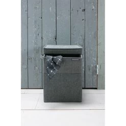 Brabantia Wasmand Met Deksel - Stapelbaar - 35 L - Pepper Black -Brabantia 1200x1200 477