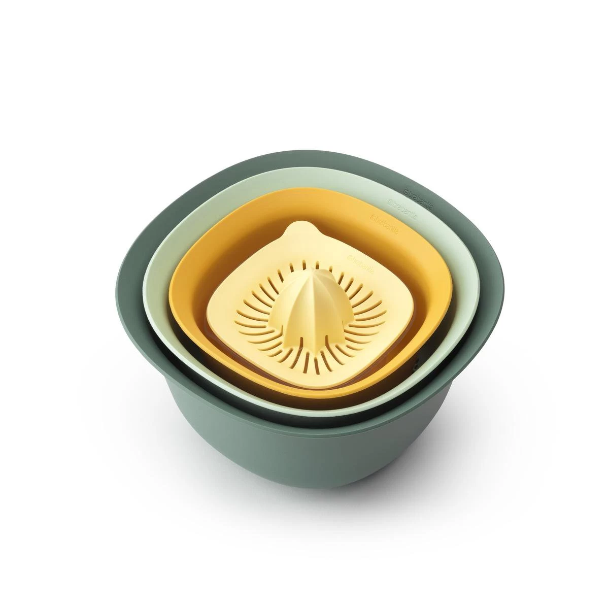 Brabantia Tasty+ Mengkom Set Van 4 – Met Vergiet En Citruspers - Mixed Colours 4 Brabantia Tasty+ Mengkom Set Van 4 – Met Vergiet En Citruspers - Mixed Colours - Afbeelding 2