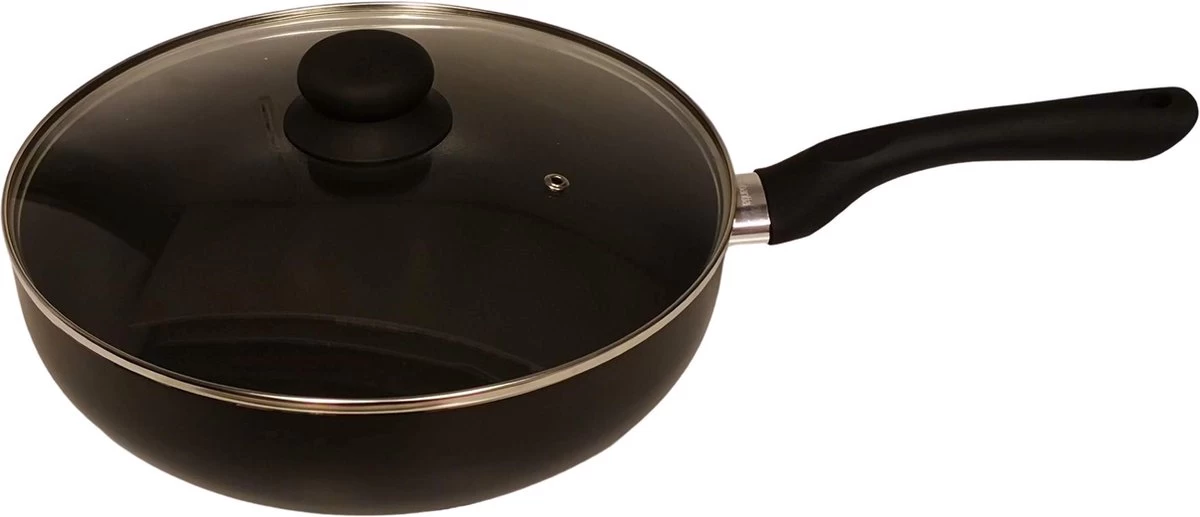 Brabantia Antikleef Hapjespan Met Deksel 28cm - Sauté Pan