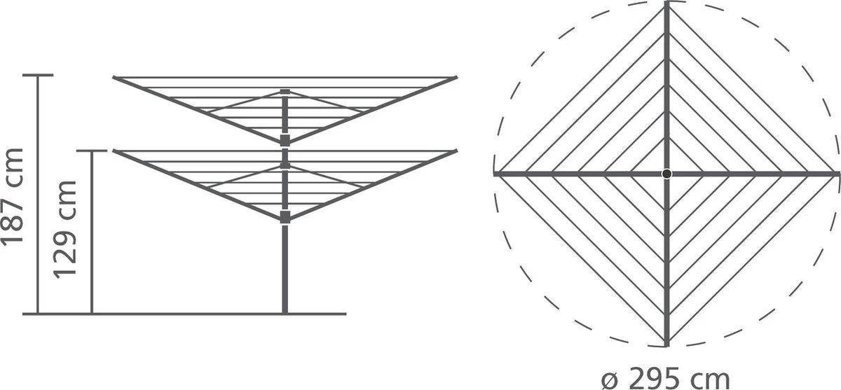 Brabantia Lift-O-Matic Droogmolen Met Grondanker - 60 M 5 Brabantia Lift-O-Matic Droogmolen Met Grondanker - 60 M - Afbeelding 3