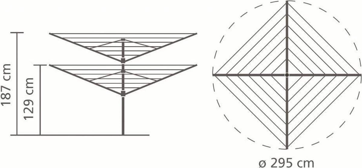 Brabantia Lift-O-Matic Droogmolen Met Grondanker En Beschermhoes - 60 M - Metallic Grey 3 Brabantia Lift-O-Matic Droogmolen Met Grondanker En Beschermhoes - 60 M - Metallic Grey