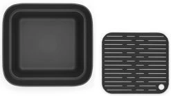 Brabantia SinkSide Afwasbak Vierkant - Met Afdruipschaal - Dark Grey -Brabantia 1200x675 2