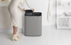 Brabantia Bo Touch Bin Prullenbak - 2 X 30 L - Mineral Concrete Grey 22 Brabantia Bo Touch Bin Prullenbak - 2 X 30 L - Mineral Concrete Grey -Brabantia 1200x766 11