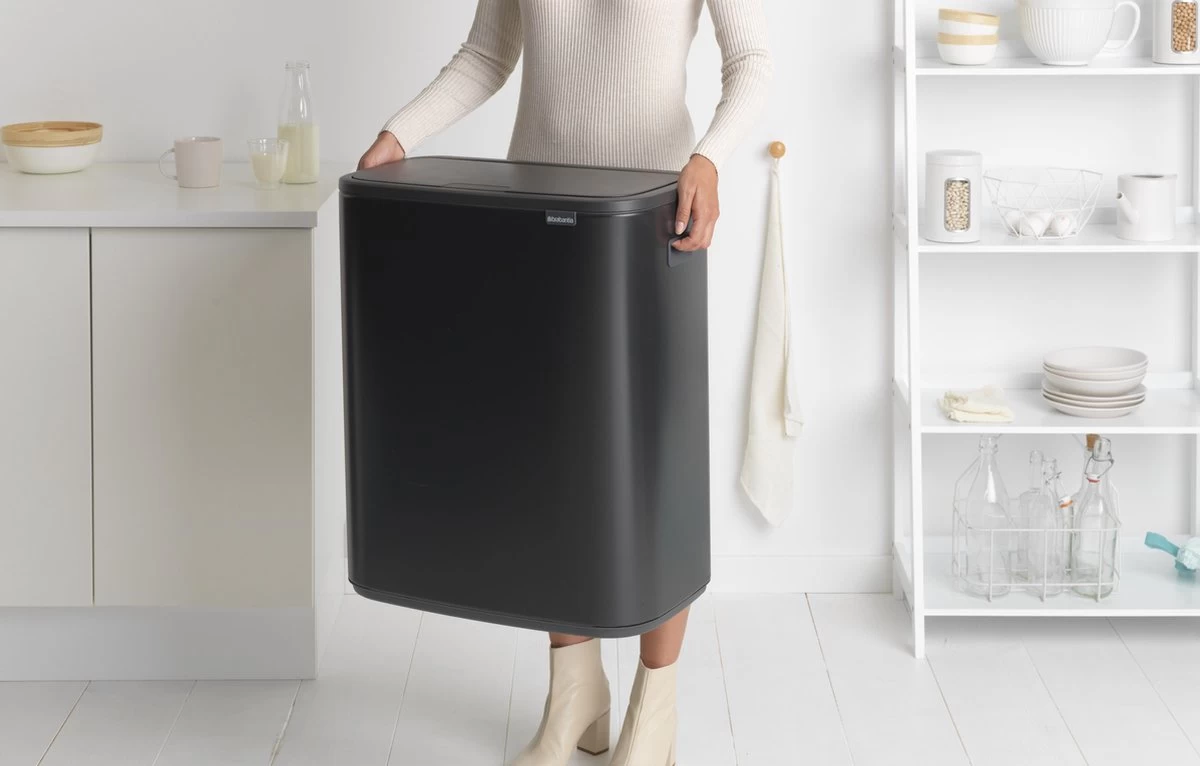 Brabantia Bo Touch Bin Prullenbak - 2 X 30 L - Matt Black 12 Brabantia Bo Touch Bin Prullenbak - 2 X 30 L - Matt Black - Afbeelding 10