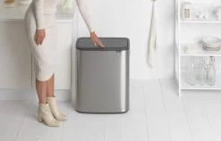 Brabantia Bo Touch Bin Prullenbak - 2 X 30 L - Matt Steel Fingerprint Proof -Brabantia 1200x766 8