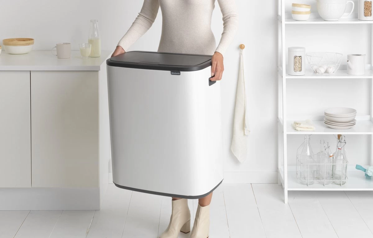 Brabantia Bo Touch Bin Prullenbak - 2 X 30 L - White 7 Brabantia Bo Touch Bin Prullenbak - 2 X 30 L - White - Afbeelding 5
