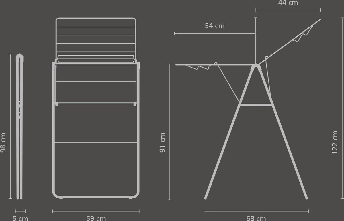 Brabantia HangOn Droogrek Inklapbaar - 15 Meter - Matt Black 15 Brabantia HangOn Droogrek Inklapbaar - 15 Meter - Matt Black - Afbeelding 13