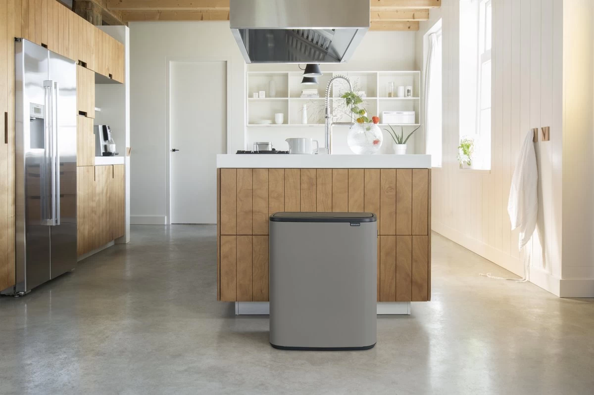 Brabantia Bo Touch Bin Prullenbak - 2 X 30 L - Mineral Concrete Grey 15 Brabantia Bo Touch Bin Prullenbak - 2 X 30 L - Mineral Concrete Grey - Afbeelding 13