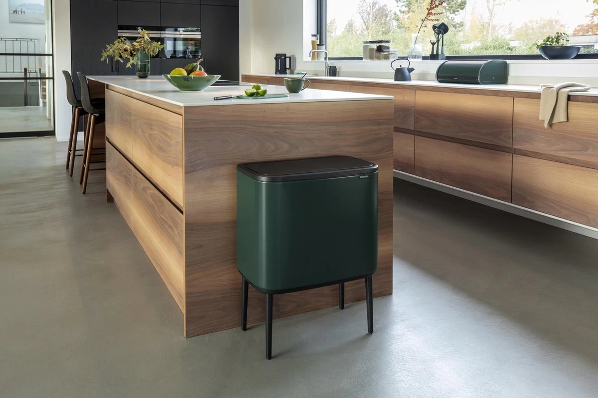 Brabantia Afvalemmer Bo Touch Bin Pine Green, 11 + 23 L 5 Brabantia Afvalemmer Bo Touch Bin Pine Green, 11 + 23 L - Afbeelding 3