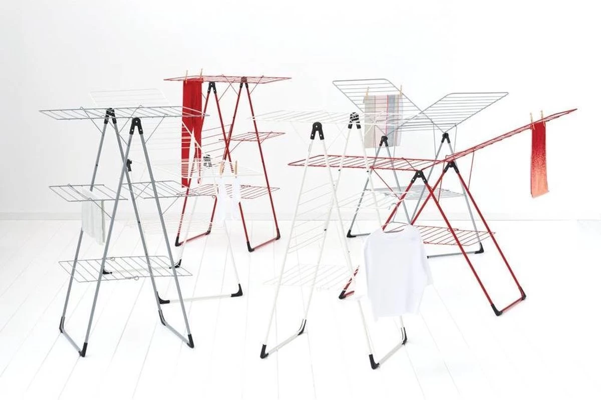 Brabantia Droogrek Inklapbaar T Model - 20 M - Metallic Grey 4 Brabantia Droogrek Inklapbaar T Model - 20 M - Metallic Grey - Afbeelding 2